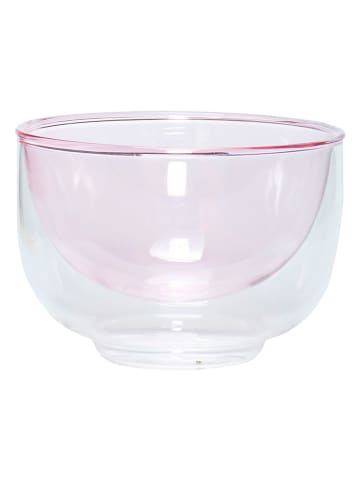 Hübsch Schale "Kiosk" in Rosa - (H)9 x Ø 13 cm