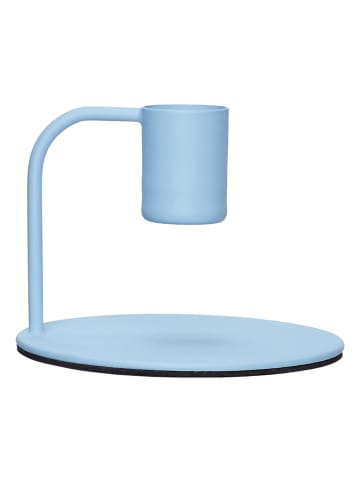 Hübsch Świecznik "Curve" w kolorze błękitnym - wys. 7 x Ø 9 cm