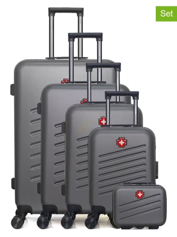 SWISS KOPPER 5tlg. Hardcase-Trolleyset "Zurich" in Anthrazit