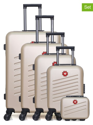 SWISS KOPPER 5-delige hardcase-trolleyset "Zurich" beige