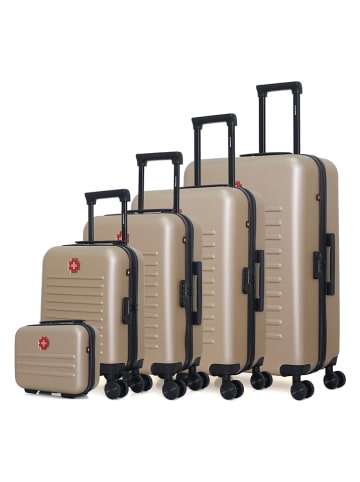 SWISS KOPPER 5-delige hardcase-trolleyset "Wil" beige