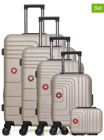 SWISS KOPPER 5tlg. Hardcase-Trolleyset "Rüth" in Beige