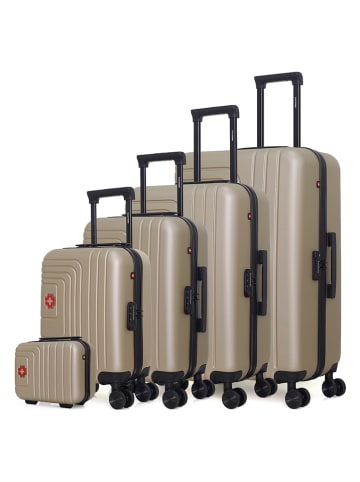 SWISS KOPPER 5-delige hardcase-trolleyset "Rüth" beige