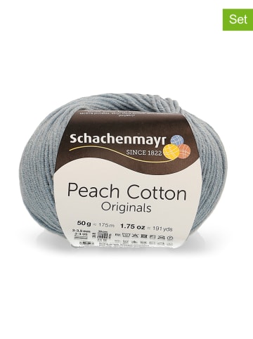 Schachenmayr since 1822 10er-Set: Baumwoll-Mixgarne "Peach Cotton" in Blau - 10x 50 g