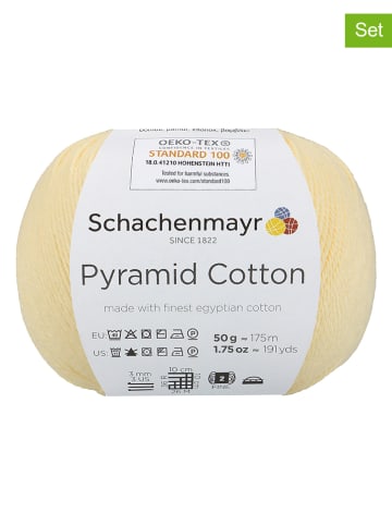 Schachenmayr since 1822 10er-Set: Baumwollgarne "Pyramid Cotton" in Creme - 10x 50 g