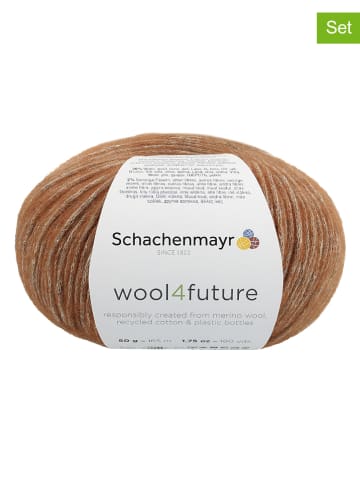 Schachenmayr since 1822 10er-Set: Baumwoll-Mixgarne "Wool4future" in Hellbraun - 10x 50 g