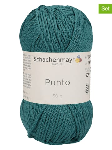 Schachenmayr since 1822 10er-Set: Baumwoll-Mixgarne "Punto" in Petrol - 10x 50 g