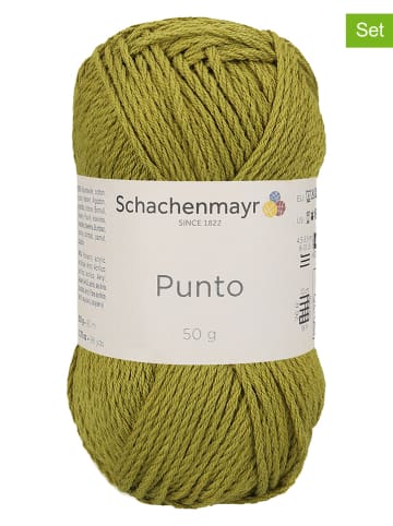 Schachenmayr since 1822 10er-Set: Baumwoll-Mixgarne "Punto" in Grün - 10x 50 g