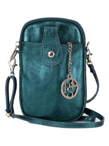Pia Sassi Leren smartphonetas petrol - (B)11 x (H)19 x (D)2 cm