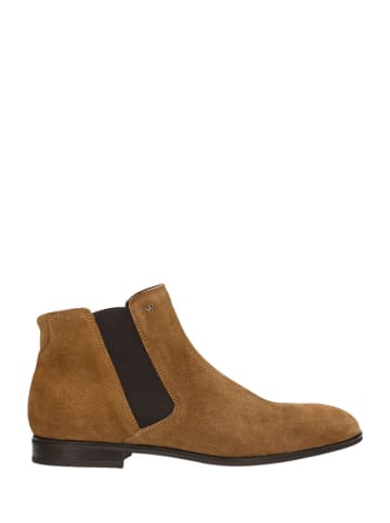 Wojas Leder-Chelsea-Boots in Hellbraun