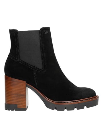 Wojas Leder-Chelsea-Boots in Schwarz