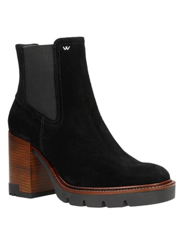 Wojas Leder-Chelsea-Boots in Schwarz