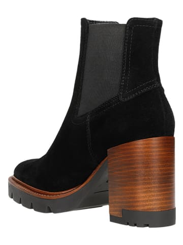 Wojas Leder-Chelsea-Boots in Schwarz