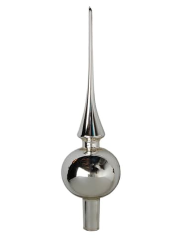 Krebs Glas Lauscha Szpic w kolorze srebrnym na choinkę - dł. 26 cm