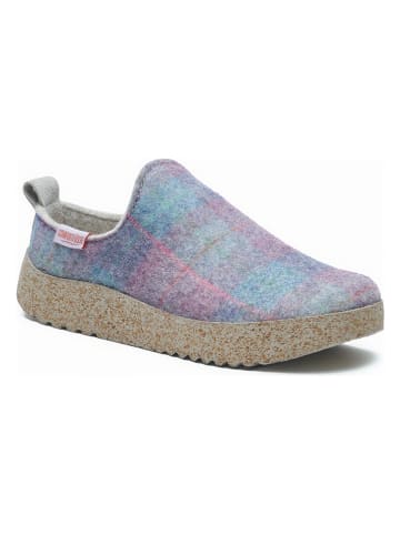 Comfortfusse Hausschuhe in Hellblau/ Rosa