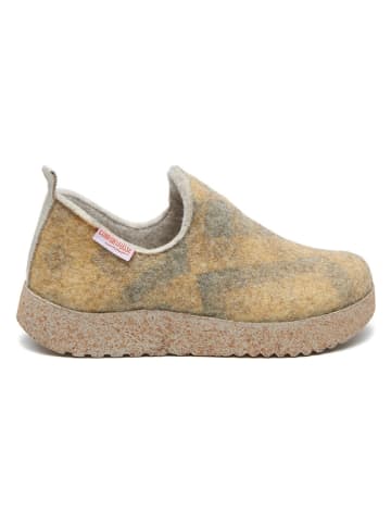Comfortfusse Woll-Slipper in Gelb