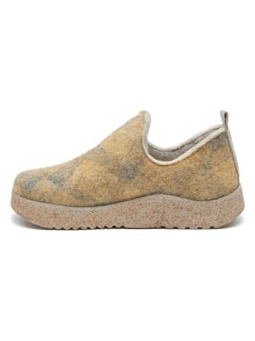 Comfortfusse  Wełniane slippersy w kolorze żółtym