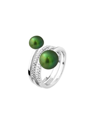 Pearl Addict Zilveren ring met parels en edelstenen