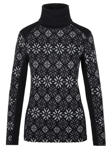 Kilpi Functioneel wollen shirt "Jannu" zwart/grijs/meerkleurig