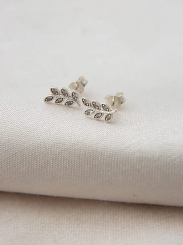 Heliophilia Zilveren oorstekers met edelstenen