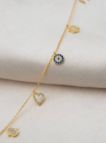Heliophilia Zilveren enkelketting met sierelementen
