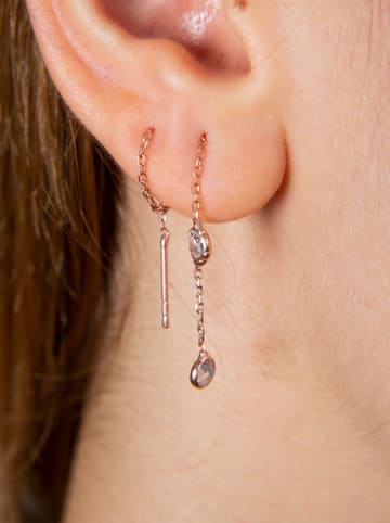 Heliophilia Zilveren oorhangers met edelstenen