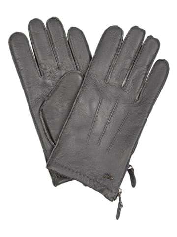 Camel Active Leder-Handschuhe in Grau