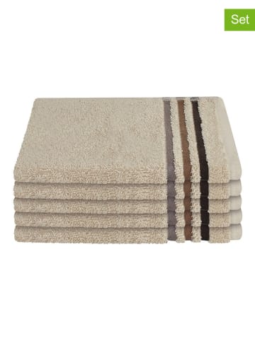Schiesser 5-delige set: gastendoeken "Skyline" beige