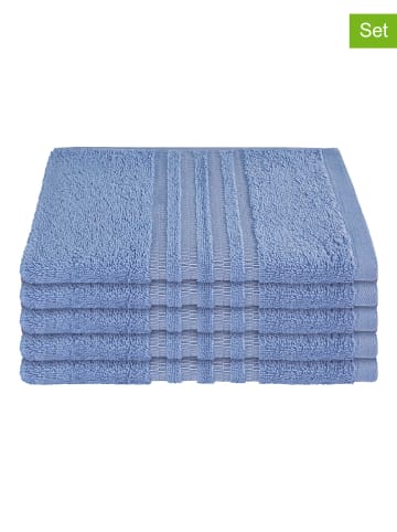 Schiesser Ręczniki (5 szt.) "Milano" w kolorze niebieskim dla gości