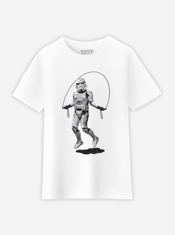 WOOOP Koszulka "Stormtrooper Skipping" w kolorze białym