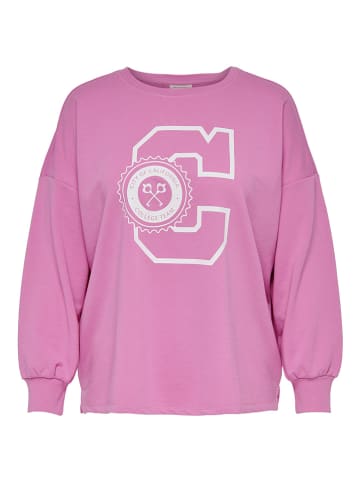 ONLY Carmakoma Sweatshirt "Alda" in Pink