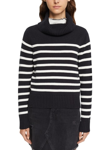 ESPRIT Sweter w kolorze czarno-białym