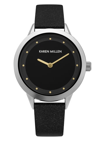 Karen Millen Zegarek kwarcowy w kolorze srebrno-czarnym