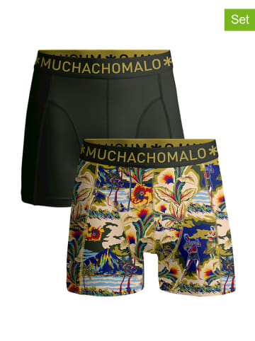 Muchachomalo 2-delige set: boxershorts kaki/meerkleurig