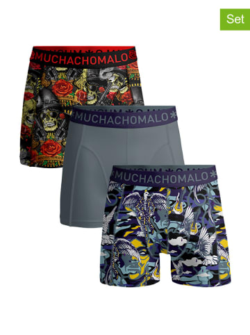 Muchachomalo 3-delige set: boxershorts grijs/meerkleurig
