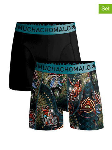 Muchachomalo 2er-Set: Boxershorts in Schwarz/ Bunt