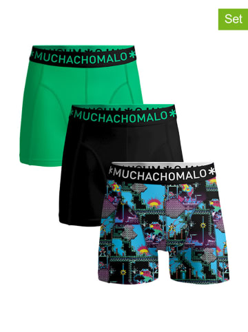 Muchachomalo 3-delige set: boxershorts groen/zwart