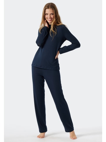 Schiesser Pyjama donkerblauw
