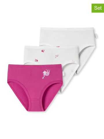 Schiesser 3-delige set: slips roze/wit