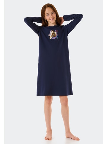 Schiesser Nachthemd donkerblauw