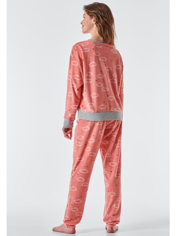 Schiesser Pyjama in Rosa/ Weiß
