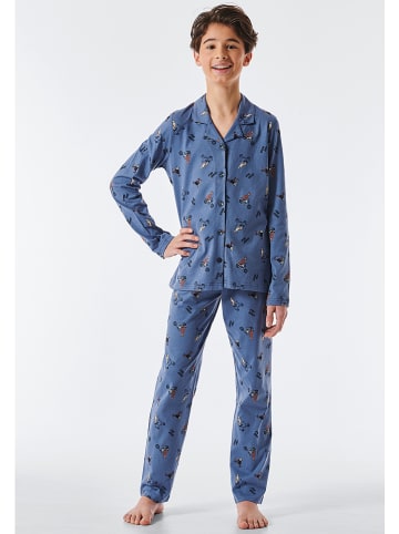 Schiesser Pyjama in Blau