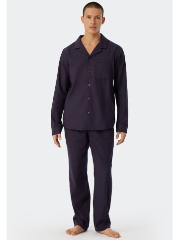 Schiesser Pyjama bordeaux/donkerblauw