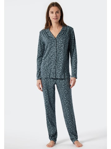 Schiesser Pyjama lichtblauw/donkerblauw