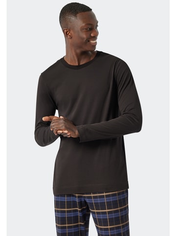 Schiesser Pyjamashirt zwart