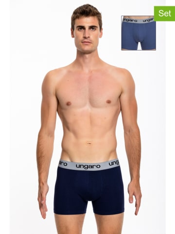 Ungaro 2-delige set: boxershorts donkerblauw/blauw