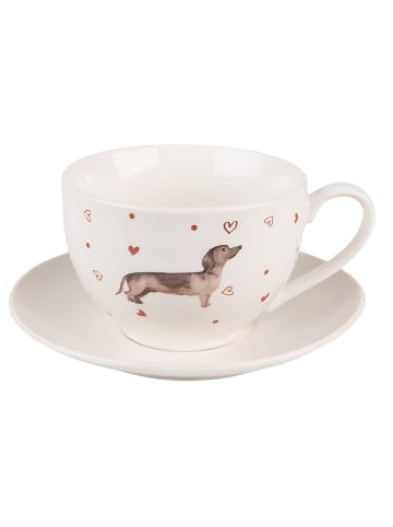 Clayre & Eef Kaffeetasse in Weiß - 200 ml