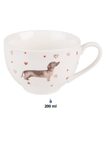 Clayre & Eef Kaffeetasse in Weiß - 200 ml