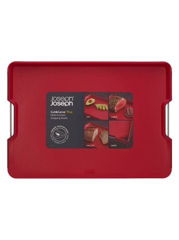 JosephJoseph Snijplank "Cut&Carve" rood - (H) 2,5cm x (L)47,1cm x (B)33,4cm