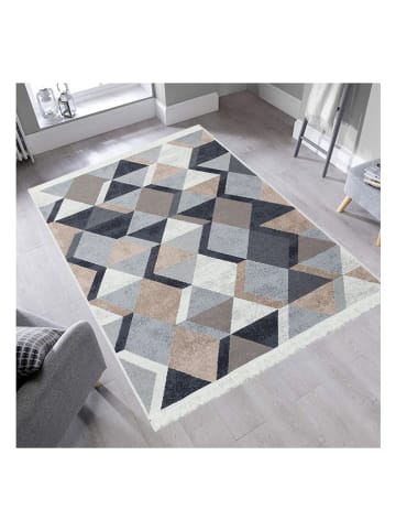Mioli Katoenen tapijt zwart/beige